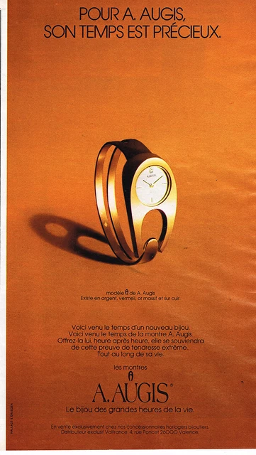 PUBLICITE ADVERTISING 114  1975  AUGIS  bijoux montres joaillier