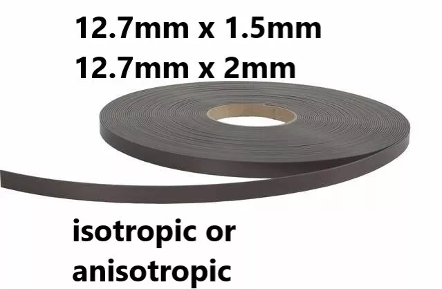 Self Adhesive Magnetic Tape Premium Backing To  Diffenent Strengths  12.7mm Wide