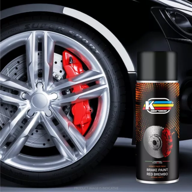 Vernice spray per pinze freni alte temperature auto tuning freno rosso Brembo