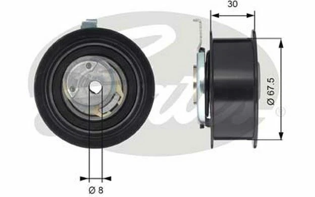 GATES Galet tendeur pour SEAT INCA TOLEDO CORDOBA VOLKSWAGEN CADDY T43062