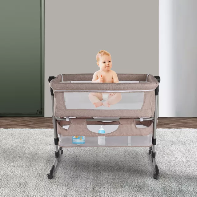 Moisés portátil para bebé cuna plegable fácil con almacenamiento
