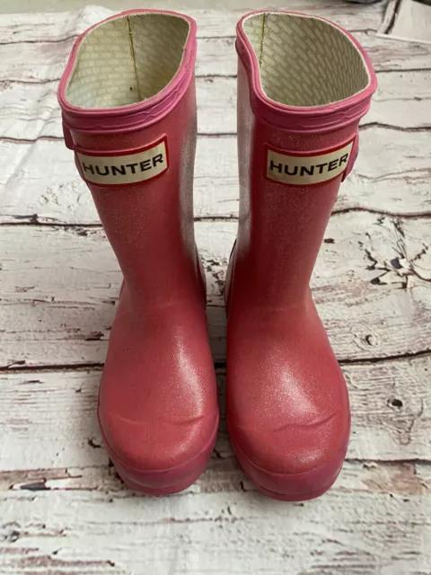 HUNTER GIRLS PINK wellies infant size 9 7.99 PicClick UK