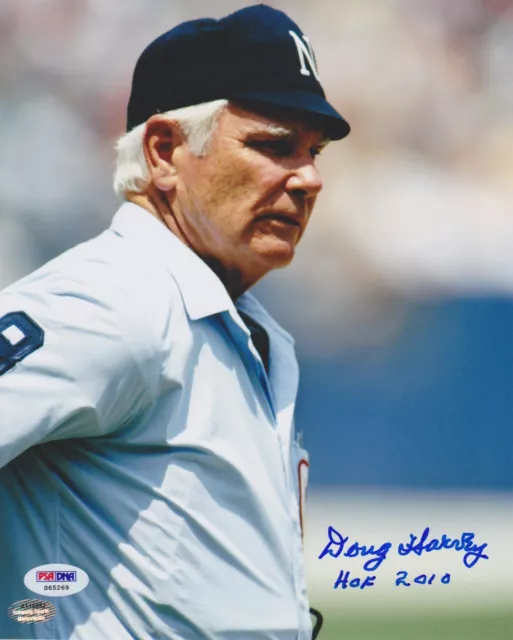 DOUG HARVEY HOF 2010 Umpire Auto Autograph Signed 8x10 Photo Picture PSA/DNA COA