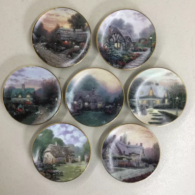 1996 Thomas Kinkade’s Enchanted Seasons Mini Plates (Lot Of Seven)