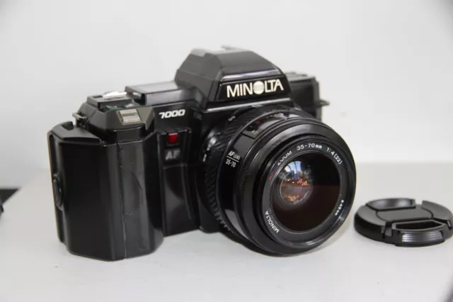 Minolta 7000 AF 35mm SLR Film Camera With 35-70mm f/4 Lens. Tested Free Warranty