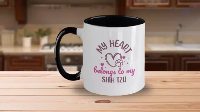 Valentine's Shih Tzu Love Two Tone Mug - Perfect Gift for Dog Lovers