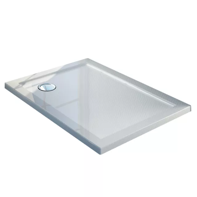 Receveur Plateau Bac Douche 70X110 Cm Blanc Acrylique Rectangle Angle Angulaire