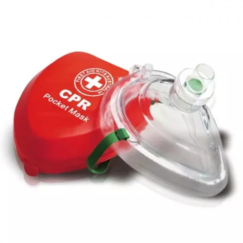 2 X Cpr Pocket Resuscitation Masks Resus With Oxygen Port One Way Valve