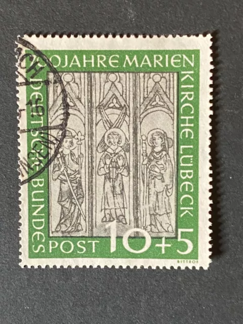 BRD 1951, Einzelmarke MiNr. 139, gestempelt, 700 Jahre Marienkirche Lübeck