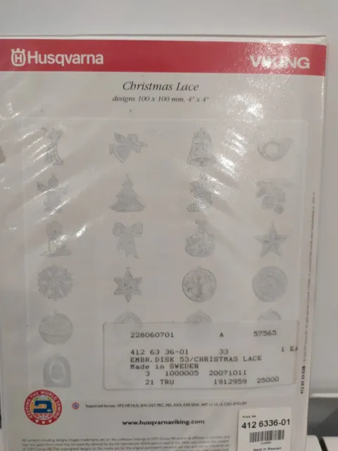 CD y diskette para bordado Husqvarna Viking - Christmas lace 2