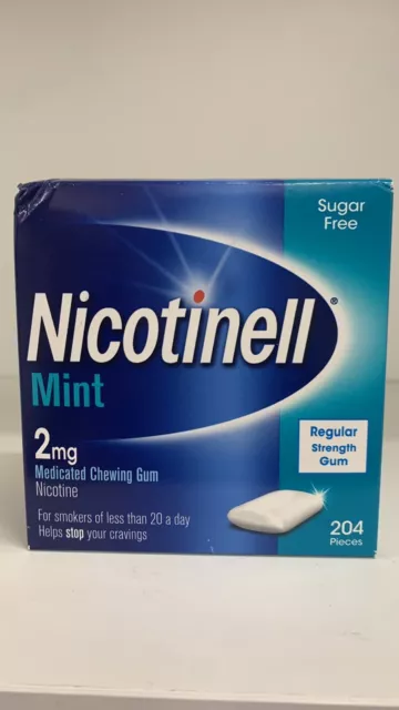 Exp 09.22 Nicotinell 2 mg goma como nueva 204 piezas medicada chicle nicotina nuevo