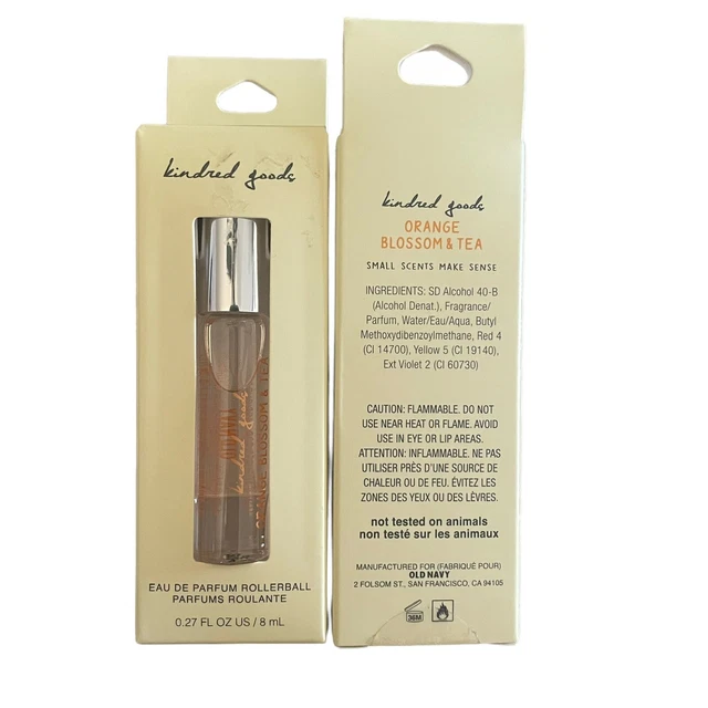 old navy kindred goods orange blossom & tea 0.27oz perfume parfum rollerball