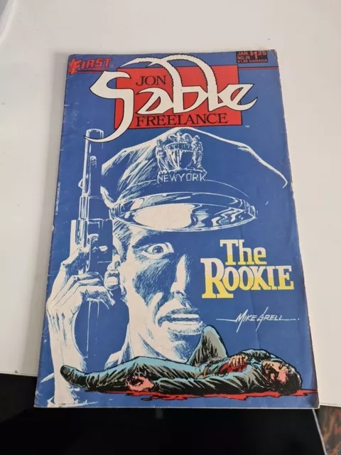 Jon Sable Freelance:The Rookie #20. Jan 85 First Comics. Mike Grell Cover Artist