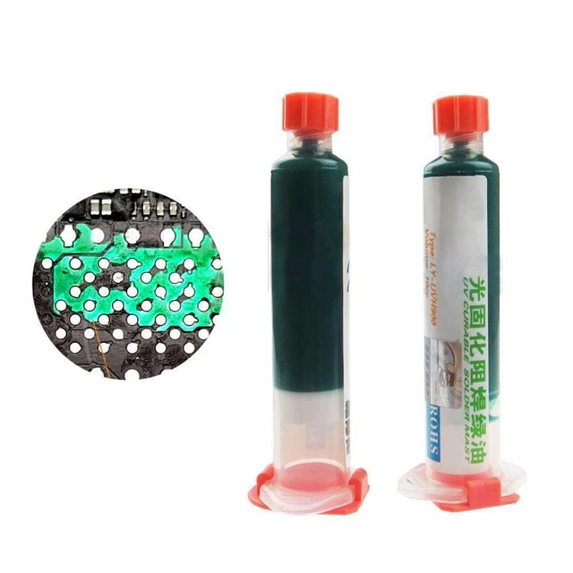 10ml Green Top PCB UV Curable Solder Mask Repairing Tool Paint New C6