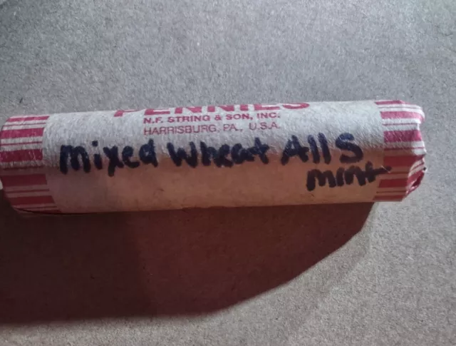 Wheat Penny Roll All S Mint 50 Coins Circulated Mixed Years