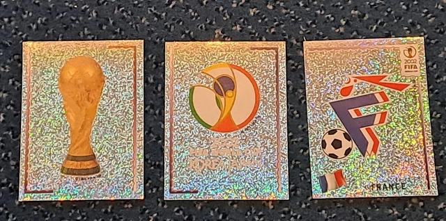 Panini WM 2002 * 3 ungeklebte Glitzer Sammelbilder * TOP Zustand
