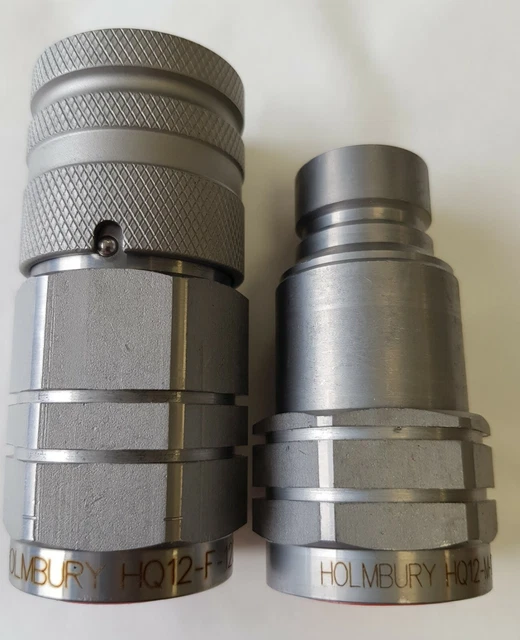 HOLMBURY BSP FLAT Face Hydraulic Quick Release Coupling Set's, JCB