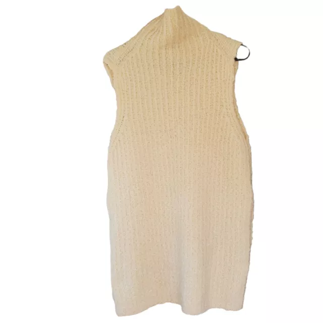 3.1 Phillip Lim boucle knit sleeveless turtleneck sweater wool blend size large 2