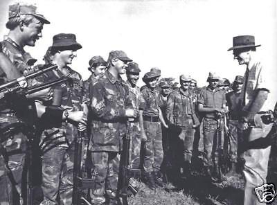 Rhodesian Light Infantry Paras RLI COLOR Photo FN FAL Rhodesia UDI 