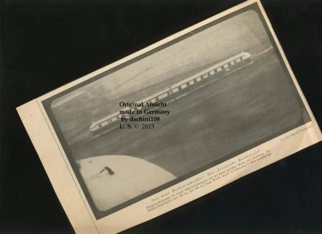 &amp;DER FLIEGENDE HAMBURGER&amp; Historisches Flugzeugfoto v Triebzug Strecke ...