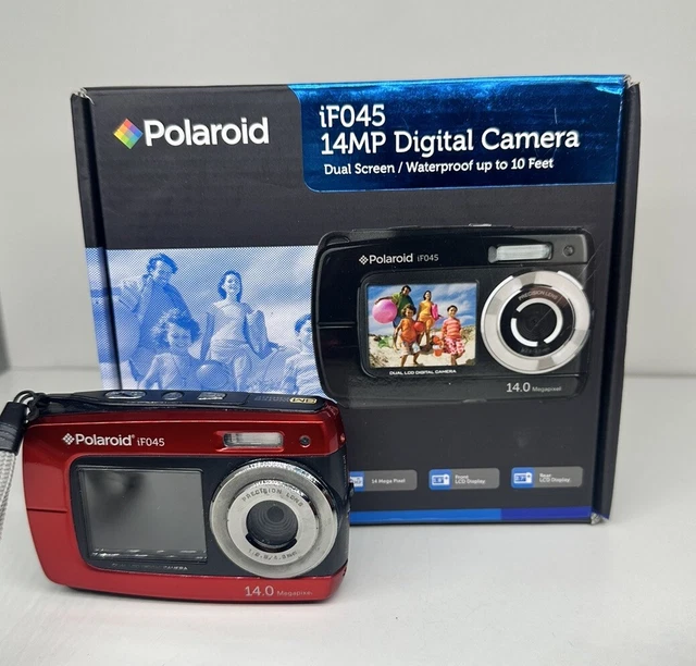 POLAROID IF045 14MP Waterproof Digital Camera In Original Box Red