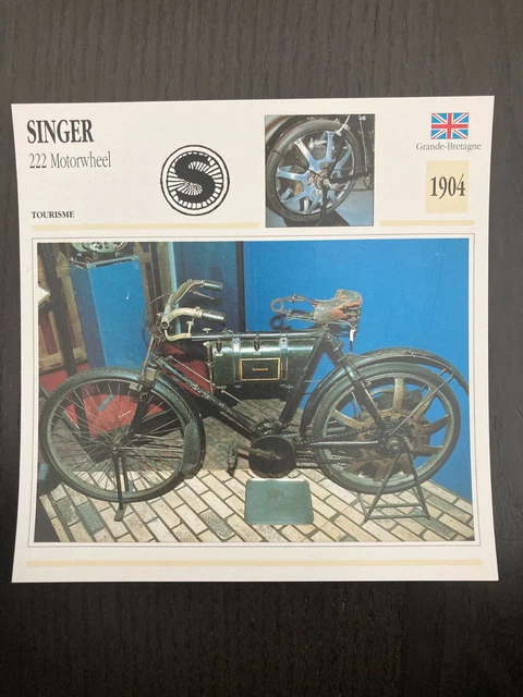 CARTE FICHE MOTO collection ATLAS SINGER 222 MOTORWHEEL EUR 2,50 ...