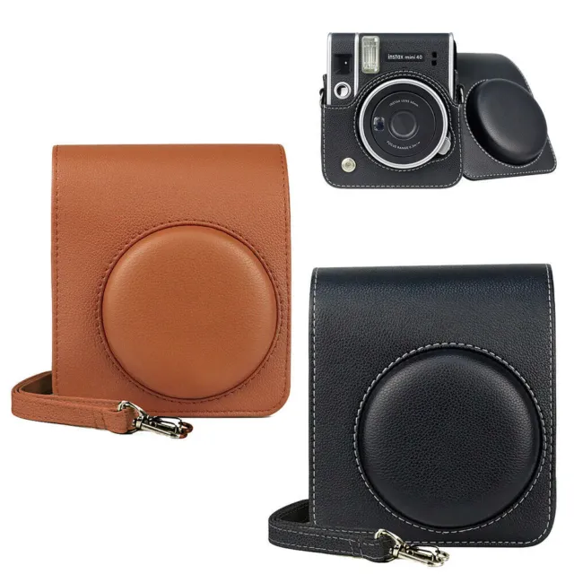 For Fujifilm Instax Mini 40 Film Camera Shoulder Case Cover Pouch PU Leather Bag