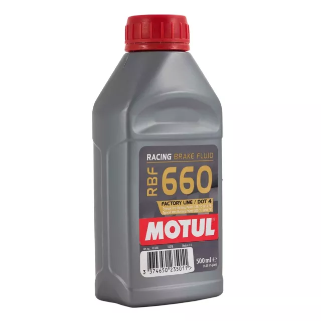 Motul RBF660 100% Synthetic Race / Racing / Rally DOT 4 Brake Fluid, 500ml