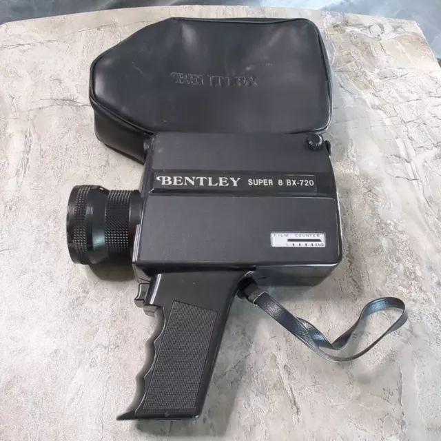 Bentley Super 8 BX-720 Super-8 Movie Camera AND Soft Case SOLD AS IS UNTESTED