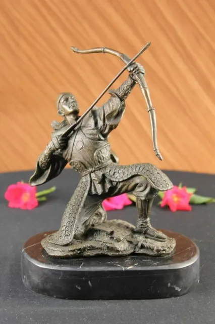 Solid Bronze Japanese Samurai Warrior Soldier Statue Stunning Detail Decor Deal