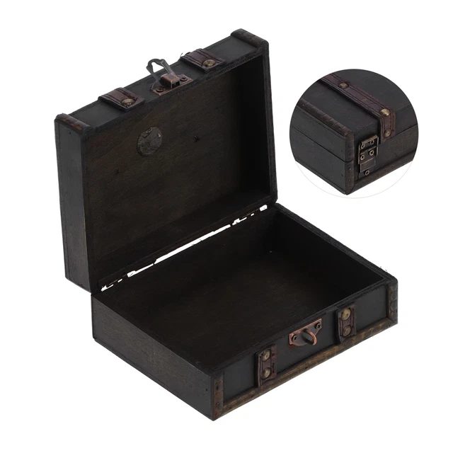 Desktop Storage Box Jewelry Box Portable Retro 6.3x4.7x2.4inch Storage Box