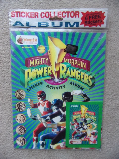 MMPR MIGHTY MORPHIN Power Rangers Sticker Album New Pack of Stickers ...