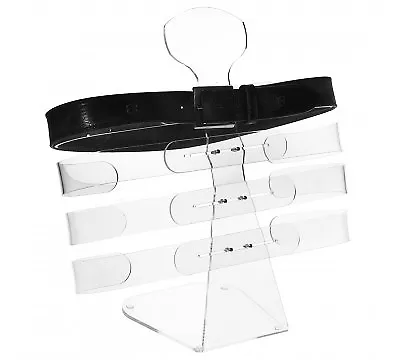 E-298 EPC-A  PrŽsentoir de ceinture rŽglable en acrylique transparent ˆ 4 compar