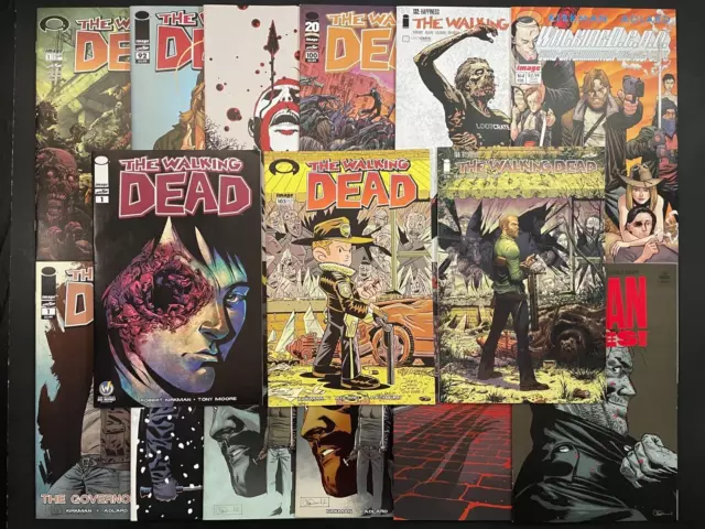 Walking Dead comic lot (15 issues!) VARIANTS Image Negan Robert Kirkman Adlard