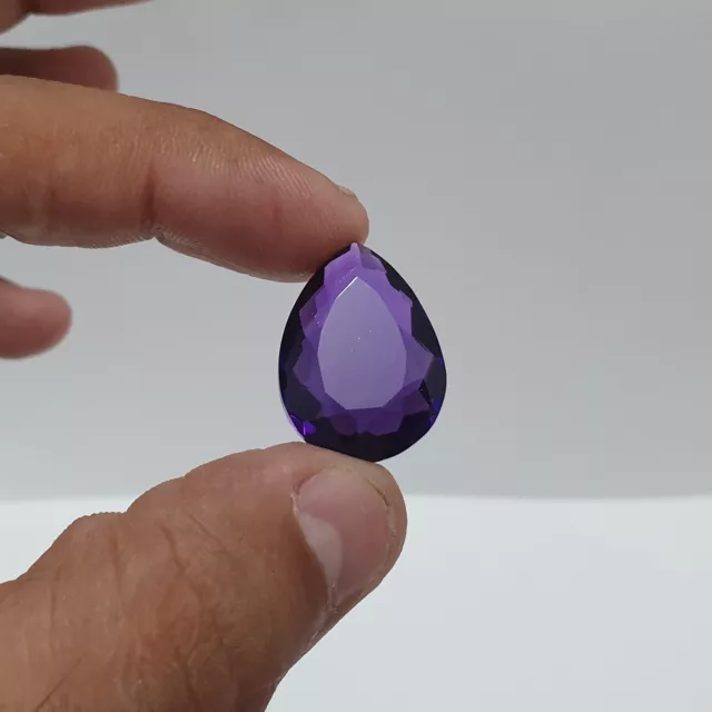29.0 Ct Certified Natural Beautiful Pear Purple Amethyst Loose Gemstones Y-256
