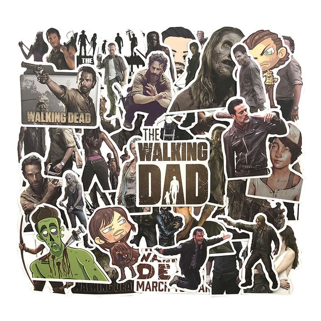 THE 50 PACK Walking Dead Laptop Luggage Guitar Doodle Paper Car for ...