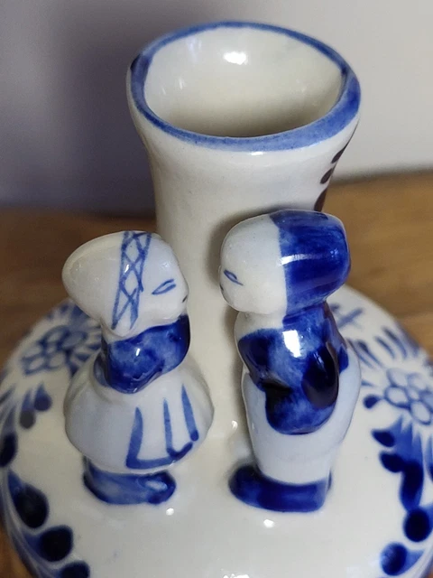 VINTAGE RARE BLUE Delft Deco Hand Painted Holland Miniature vase $55.00 ...