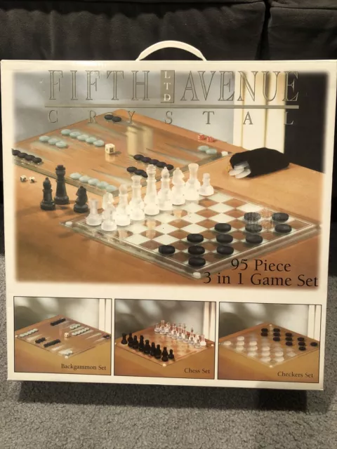 FIFTH AVENUE LTD Crystal 95 Piece 3 In 1 Game Set Brand New $49.99 ...