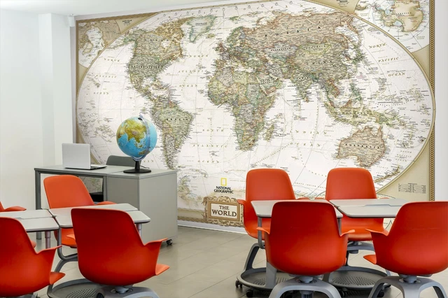 Carta Murale The World Classic - Mappa Geografica Fisico-Politica Da Parete