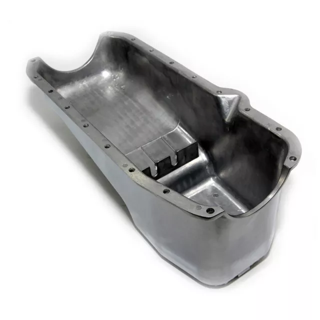 80-85 SBC Chevy Retro Finned Polished Aluminum Oil Pan - 305 350 5.7 Small Block 2