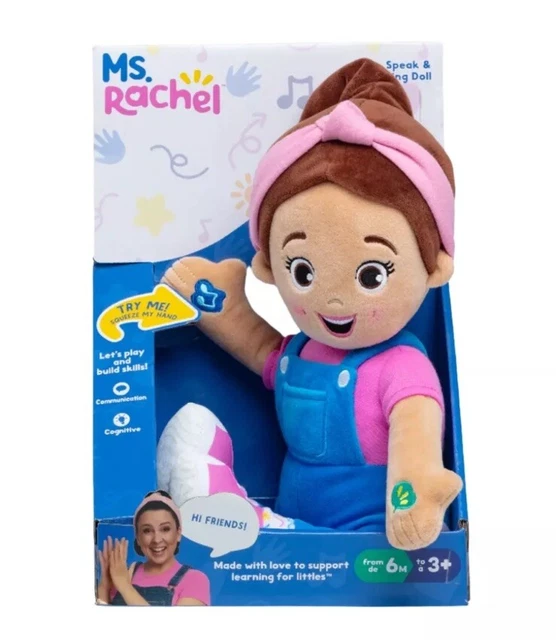 MS. RACHEL SPEAK & Sing 16” Cuddle & Comfort Plush Doll Presale New 60