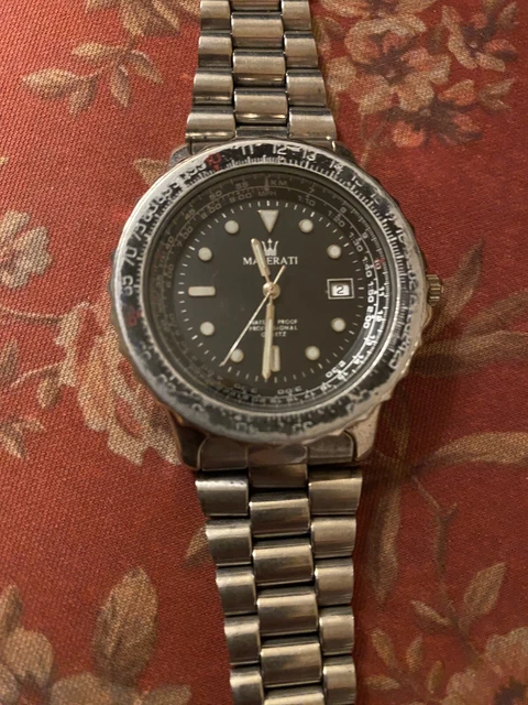 CRONOGRAFO VINTAGE QUARZO Maserati Anni 80 41 Mm Funzionante EUR 1 00 PicClick IT