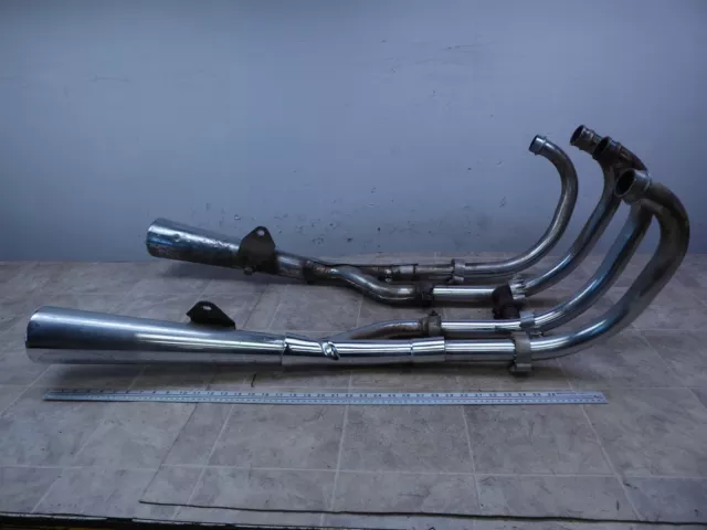 1982 Suzuki GS1100 S246-2) chrome exhaust headers mufflers pipes assembly