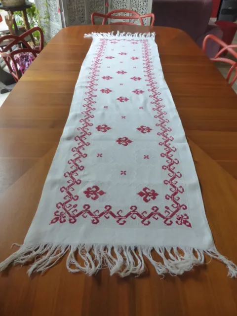 ANCIEN ABÉCÉDAIRE MARQUOIR, broderie ancienne aux points de croix vers