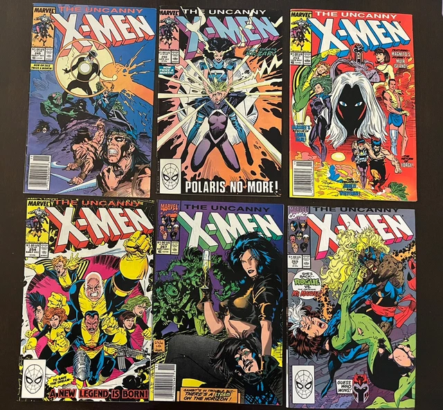 Marvel Uncanny X-men Comic Lot Of 6. Mid Grade 249-269. 2nd Gambit!