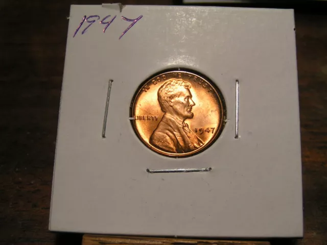 1947   LINCOLN  Wheat Penny  Unc NICE RED.