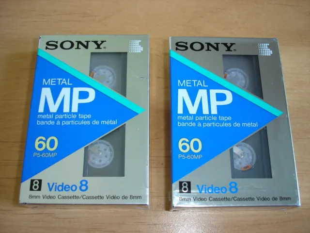 2x SONY Rarität Video 8 Camcorder Kassette Cassette Tape P5-60MP  NEU
