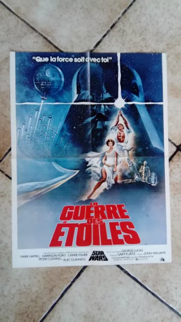 AFFICHE STAR WARS-LA GUERRE DES ETOILES-55x40cm-HARRISSON FORD-FISHER CARIE-1977