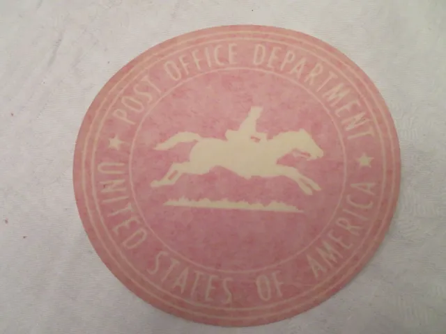 3- Vintage US Mail Post Office Pony Express Letter Sign Window 6" Sticker Decal