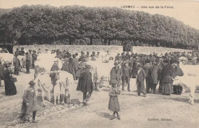 CPA 58 MORVAN Nièvre Env. Chateau-Chinon Corbigny LORMES Une vue de la Foire1900